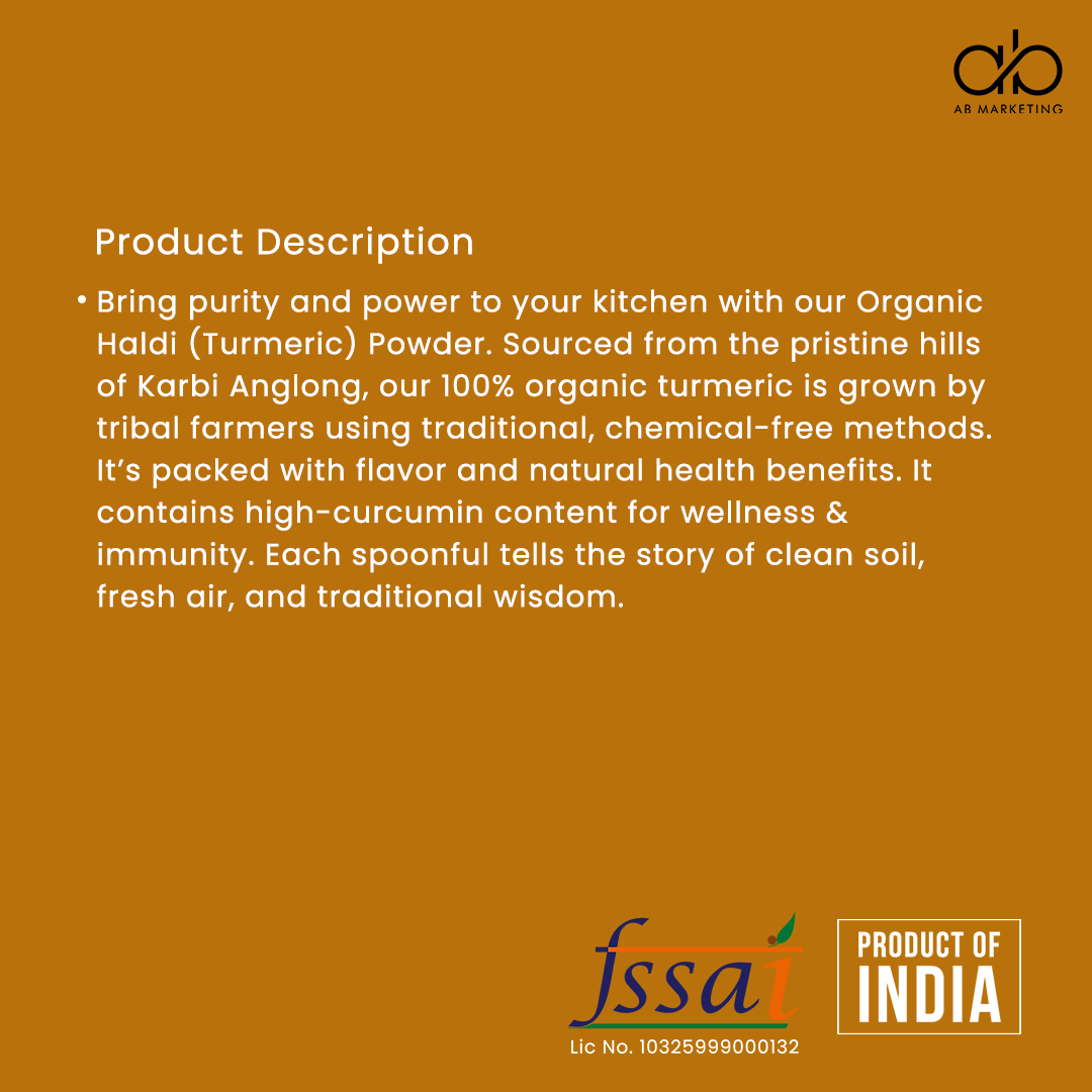 Saréo Turmeric Powder – 100% Natural Karbi Anglong Product