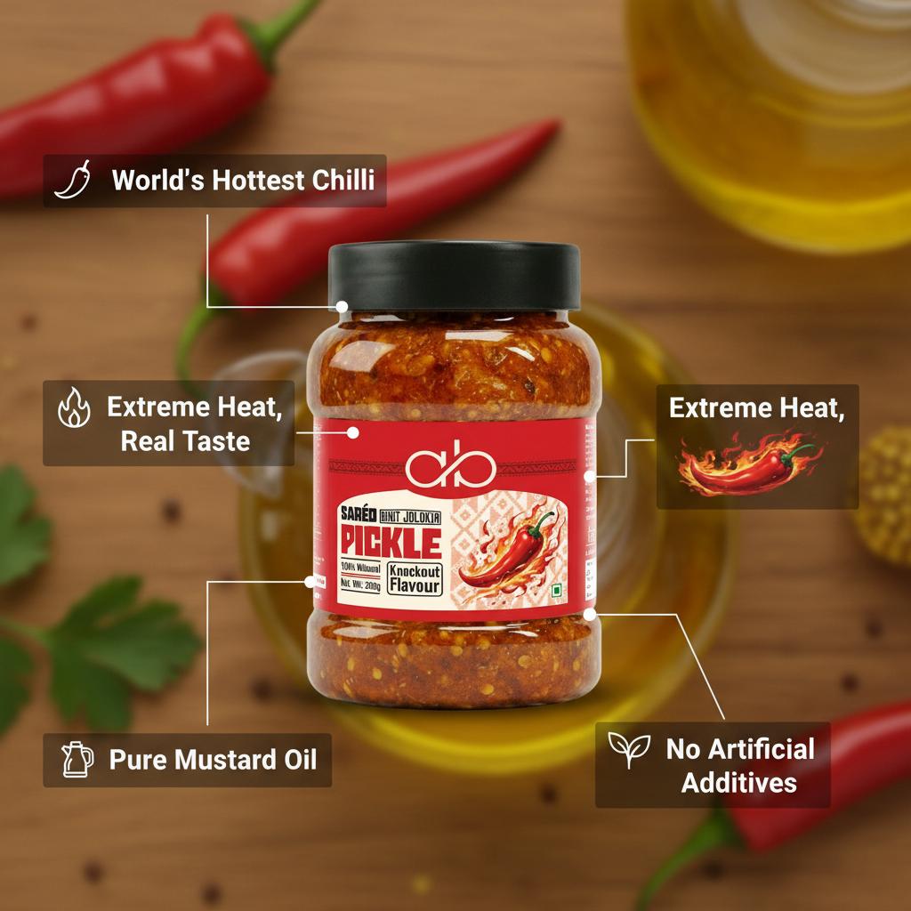 Saréo Bhut Jolokia Pickle – The Fire of Assam