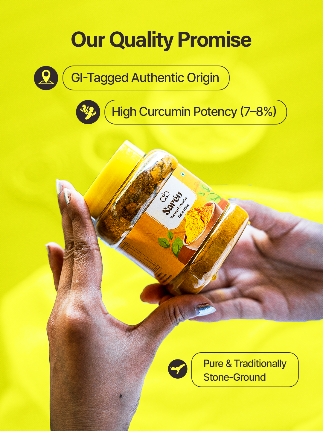 Saréo Turmeric Powder – 100% Natural Karbi Anglong Product